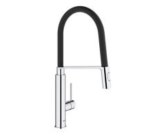 Grohe Concetto Professional - Grifo de cocina, caño giratorio de 360°, caño alto, dos opciones de chorro (Ref. 31491000)