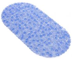 Axxentia 282820 - Alfombrilla para bañera (71 x 36 cm, relieve), color azul y blanco