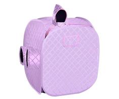 TUTOU Sauna Portátil Portátil, 2.5L Calentador De Cuerpo De SPA Personal Plegable Desintoxicar Perder Peso Casa Móvil Sala De Vapor Sudor Caja De Sauna Instrumento De Fumigación,Light Purple,220V