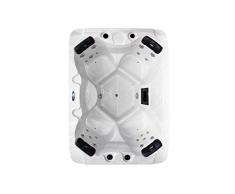 Perfect de Spa Whirlpool Los Angeles Indoor/Outdoor 4 personas Jacuzzi exterior Whirlpool Jacuzzi Hot Tub Spa exterior Whirlpool baboa Control (bañera SKYWHITE revestimiento, Exterior Negro)