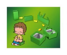 Elemed – Orinal portátil desechable QB8, con toallitas higiénicas