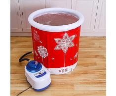 Neilyn Sauna Bañera Doble uso Bañera plegable Bañera barril Bañera para adultos Bañera inflable Espesar bañera medicinal Niños Inflables Piscina antideslizante con sauna Motor de vapor ( tamaño : A )