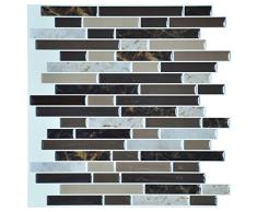 Art3d - Azulejos autoadhesivos para Pared para Cocina, diseño de mármol Largo de 30 cm x 30 cm (6 Unidades)