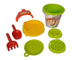 Simba 107114400 Cubo Escobillero Pizza, Multicolor