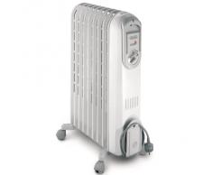 Delonghi Vento V550920 Radiador De Aceite, 2000 W, 3 Velocidades, Acero Inoxidable, Blanco