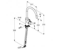 Kludi 428099678 - Grifo de baño, color: acabado en acero inoxidable