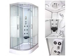 Home Deluxe Templo de ducha White Pearl, incluye Vapor Sauna y accesorios), 120x80cm links