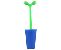 Alessi Merdolino - Escobilla de baño de resina termoplástica, color azul