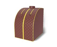 Sauna de Vapor portátil Pot, Sauna Cabina de Sauna Baño Caja Adelgaza la Cara de Cuerpo, SPA Vapor Sauna Tienda de campaña para Sala de Estar, la Temperatura de Control Remoto,Marrón