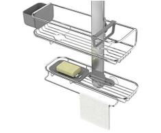 simplehuman bt1099 Almacenamiento de Ducha, Metal, Plata, 15.04 X 36.74 X 100.5 cm