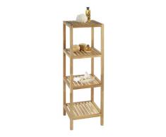 Wenko Norway Estantería, Madera de Nogal, Marrón, 36x36x112 cm