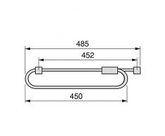 Emuca 7085125 - Perchero colgador extraíble para armario, largo 450mm
