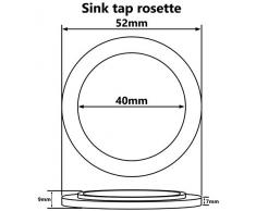 Cocina Grifo Base Anillo Empaquetadora Lavadora Rosetón Plástico Cromado