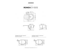 Respekta By Schock Fregadero Cocina Pila de Cocina Granito Fregadero Integrado Lavabo Granito 79 X 50 - blanco, 79x50 cm