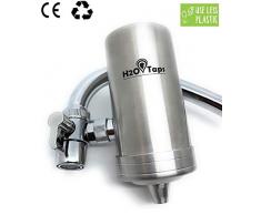 H2O TAPS Filtro de Agua para Grifo | Acero Inoxidable y Diseño Elegante | Filtro doméstico y de Calidad | Sistema de Filtración de Agua | La Elección Duradera