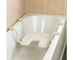 Patterson Medical - Silla suspendida para baño con anchura ajustable, color blanco