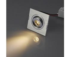 Paquete de 10 Mini Cuadrado 3 W LED de alta potencia LED empotrada techo abajo luz luces LED Downlights para la sala de estar del dormitorio