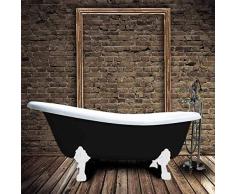 Bañera de Hierro LIVINGSTON negra PATAS BLANCAS