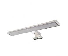 SEBSON® Lámpara LED Espejo, baño IP44 40cm, pinza + armario, luz blanca neutra 4000K, 400x106x40mm, 8W, 600lm