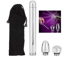 Ducha Enema Douche Accesorios Aluminio 3 Alcachofa de Ducha Boquilla de Agua Anal Rinse Vaginal Kit de Limpieza + Bolsa de terciopelo