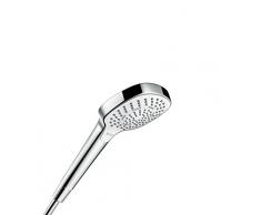 Hansgrohe 26810400 Croma Select E 110 Multi ducha de mano, 3 tipos de chorro, blanco/cromo