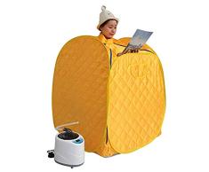 Sauna portátil para adelgazar en casa Cabina de desintoxicación Baño de vapor Sauna Spa Olla de vapor plegable Inicio Personal Spa Spa portátil para sauna interior Dredging the Meridians 2L-yellow