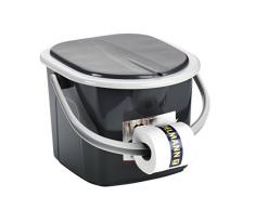 BranQ inodoro 15,5 litros Camping inodoro cubo de WC exterior viaje, negro