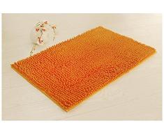 Autumer Alfombra de baño, Antideslizante Absorbente de Microfibra Shag Alfombrilla de baño Suave Alfombra de Ducha, Naranja, 45cm X 70cm