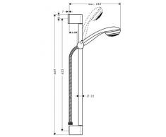 Hansgrohe crometta 85 - Set ducha crometta85 green/unica 0,65 cromo/cromada