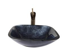 WY Azul Gris Templado Lavabo de Vidrio/baño Lavabo baño Lavabo
