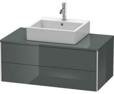 Mueble lavamanos de Pared Duravit XSquare 100,0 x 54,8 cm, 2 cajones, Incl. Hueco para sifón y Delantal, Color (Frente/Cuerpo): Blanco Seda Lacado Mate - XS491103636