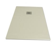 Plato ducha resina textura pizarra "Slate". 70x140cm. Beige Ral. 1015