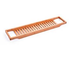 Holzsammlung Bandeja Para Bañera de Bambú, Accesorio Para Bañera con Soporte para Copa de Vino, Libros, Tablet y móvil - Madera Natural y Ecológica (70 x 15 x 4.5 CM) #1
