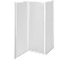 TecTake Pared plegable de bañera cabina plato de ducha separadora - varias tamaños – (120x117cm | No. 402750)