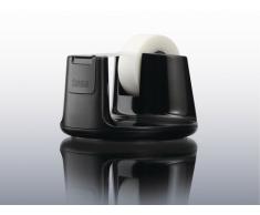 Tesa 53828-00000-00 - Portarrollos con 1 rollo invisible, 33 m x 19 mm, color negro, 1 unidad