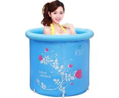 QIYUE Bañera portátil, Plegable remojo Tina for Ducha, bañera Inflable, portátil Bañera, Bañera de plástico, SPA bañera, bañera de Masaje