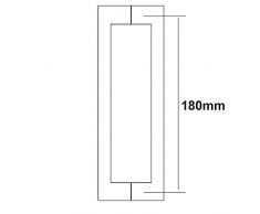 Di Vapor (R) 180 mm para puerta de ducha | 18 cm (7 pulgadas) agujero a agujero | inoxidable