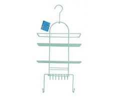 MSV 140048 - Estante de ducha (metal, 25 x 10,6 x 53 cm), color blanco