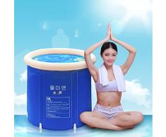MILUCE Plegable bañera de barril del baño de tina de baño de adultos inflable, bañera cubo de plástico grueso. ( Tamaño : L )