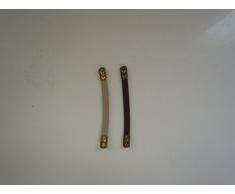 Kleiber - Gancho/tira para colgar ropa en la percha, para coserlo, de plástico/Metal, paquete de 2, color Color beige/marrón