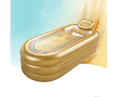 Neilyn Sauna Bañera Doble uso Bañera plegable Bañera Barril Bañera para adultos Bañera inflable Espesar Bañera medicada con sauna Motor de vapor Bañera de uso doméstico SPA Protección ambiental Material de PVC