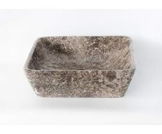 Rococo Lavabo de mármol Gris Cuadrado de 40x40x12cm