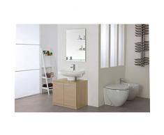 FERIDRAS Estrella Mueble Debajo del Lavabo, 2 Puertas, Alerce, 45 x 70 x 60 cm