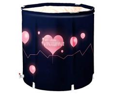 JQXB Bañera Plegable Portátil sin tóxico Tamaño Grande Antideslizante Tina de baño, Accesorios De Baño,Negro