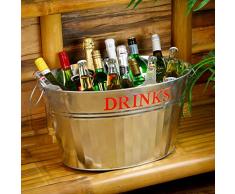 Acero galvanizado de bebidas con diseño de raquetas de bañera para Vintage servicio de bebidas