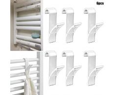 6 Unidades Ganchos para Colgar Toallas Soporte Tubular para Gancho de ba/ño Transparente radiador Toallas Sansund Sombreros Ropa