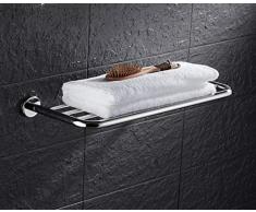 Accesorios de baño acabados en cromo Toalla de baño de nivel único Estante de toalla Portaobjetos Compartimiento de ducha Cuarto de baño