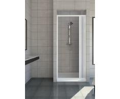 Puerta plegable para ducha, plástico PVC, 1 lateral, apertura de 80 cm