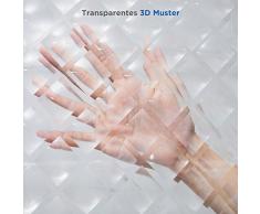 ecooe Cortinas de Ducha 3D Cubo de Agua 100% EVA Material Impermeable Anti Molde, 180 x 200 cm con 12 Anillos Cortina de baño para baño