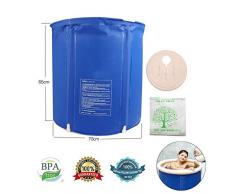 LONGLAN Bañera de plástico de PVC Bañera Inflable Caliente Sauna para Adultos Baño de Vapor Barra de baño Inflable Plegable Bañera Grande